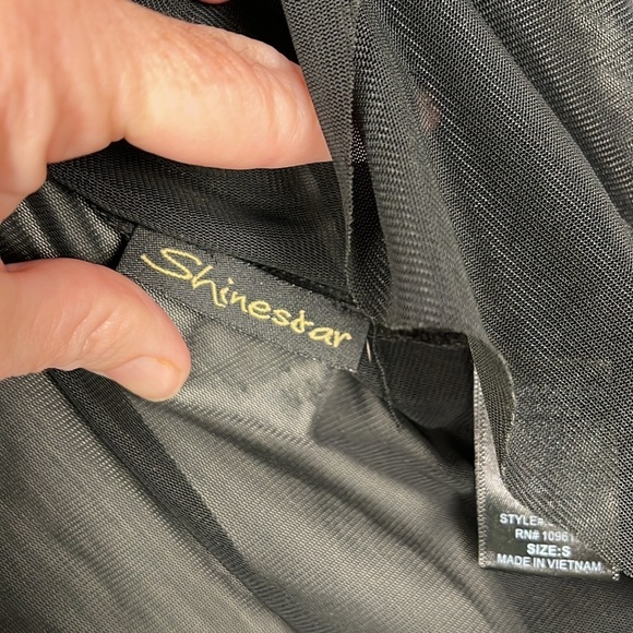 Shinestar Women's Black Shear Top Shirt Size AS Mock/Cowl See-through - Picture 4 of 6